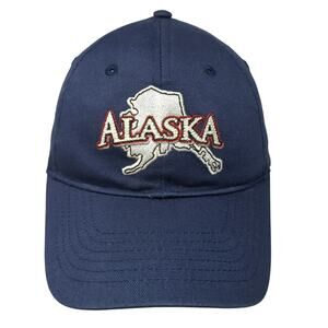 Alaska Strapback Hat Blue One Size Adjustable Embroidered Del Sol